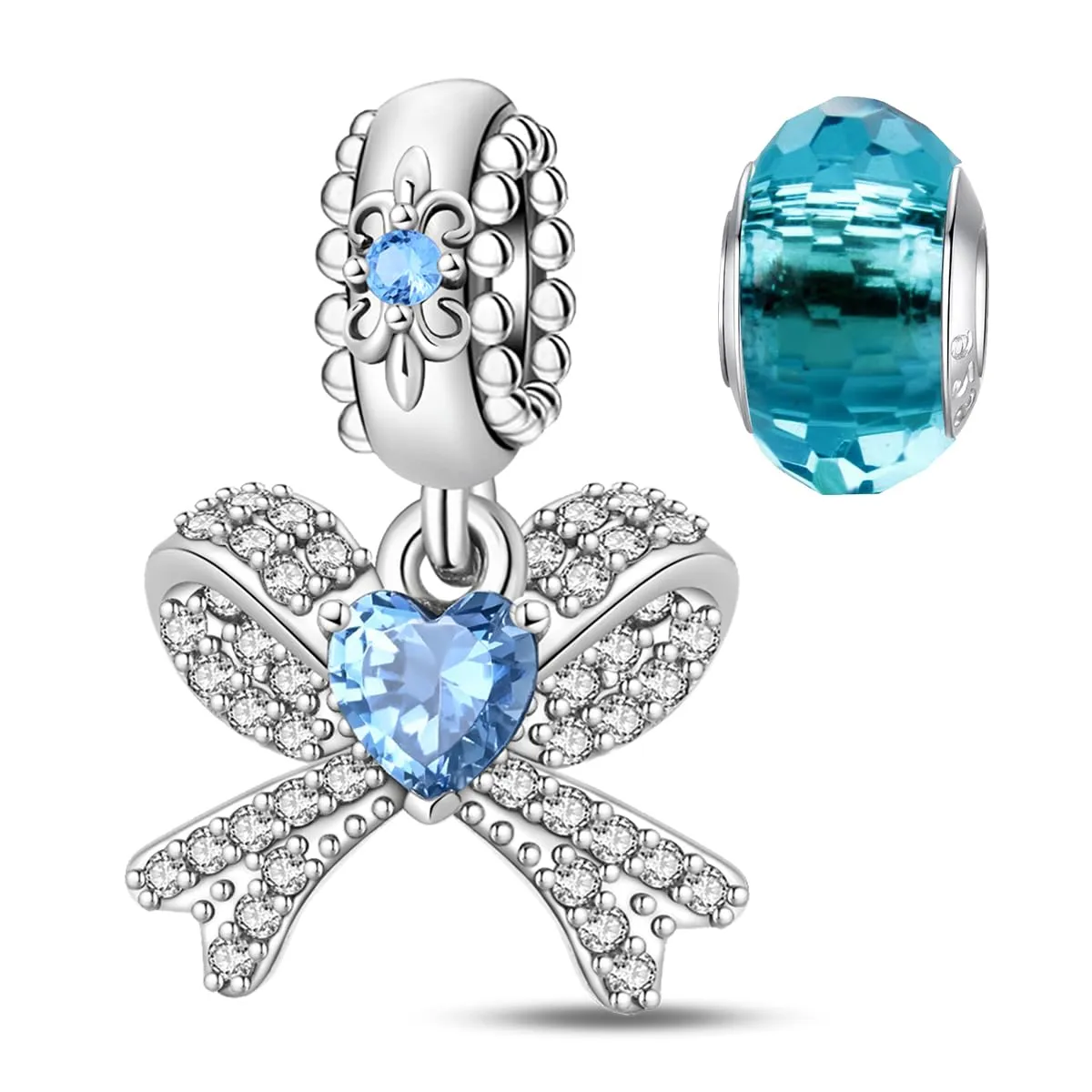 HappyStar 925 Sterling Silver Rose Flower Tarot Card Pendant Bead Charm for Bracelets and Necklaces - immagine 1