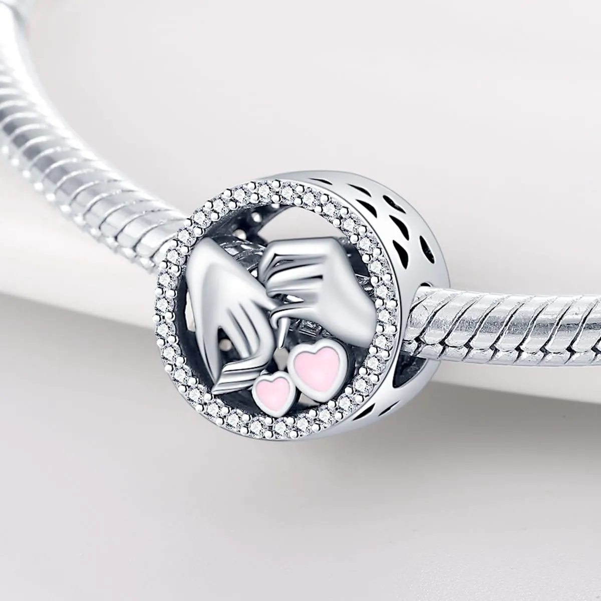 HappyStar 925 Sterling Silver Rose Flower Tarot Card Pendant Bead Charm for Bracelets and Necklaces - immagine 2