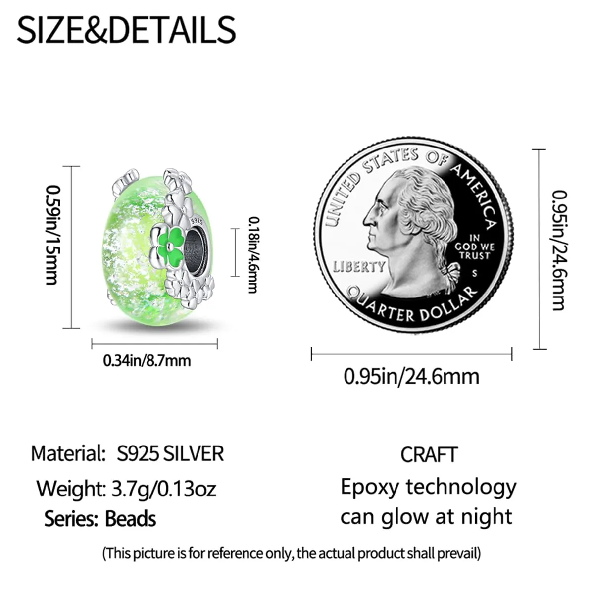 HappyStar 925 Sterling Silver Rose Flower Tarot Card Pendant Bead Charm for Bracelets and Necklaces - immagine 5