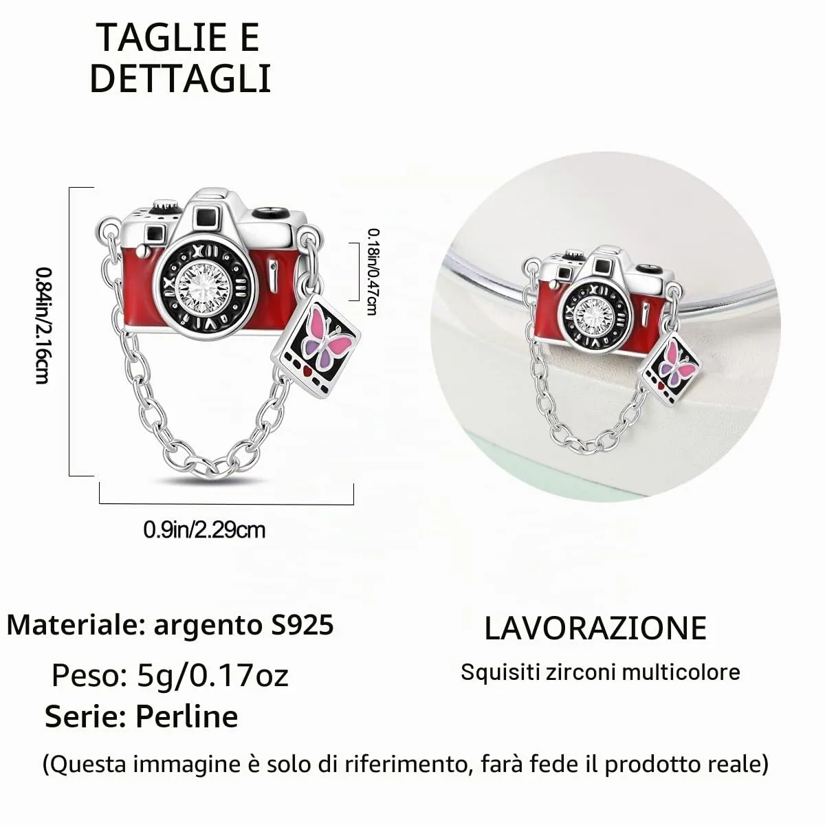 HappyStar 925 Sterling Silver Rose Flower Tarot Card Pendant Charm for Bracelets and Necklaces - immagine 4