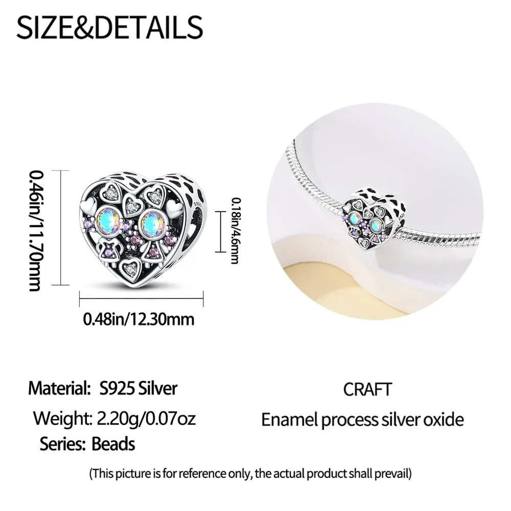 HappyStar 925 Sterling Silver Rose Flower Tarot Card Pendant Charm for Bracelets and Necklaces - immagine 4