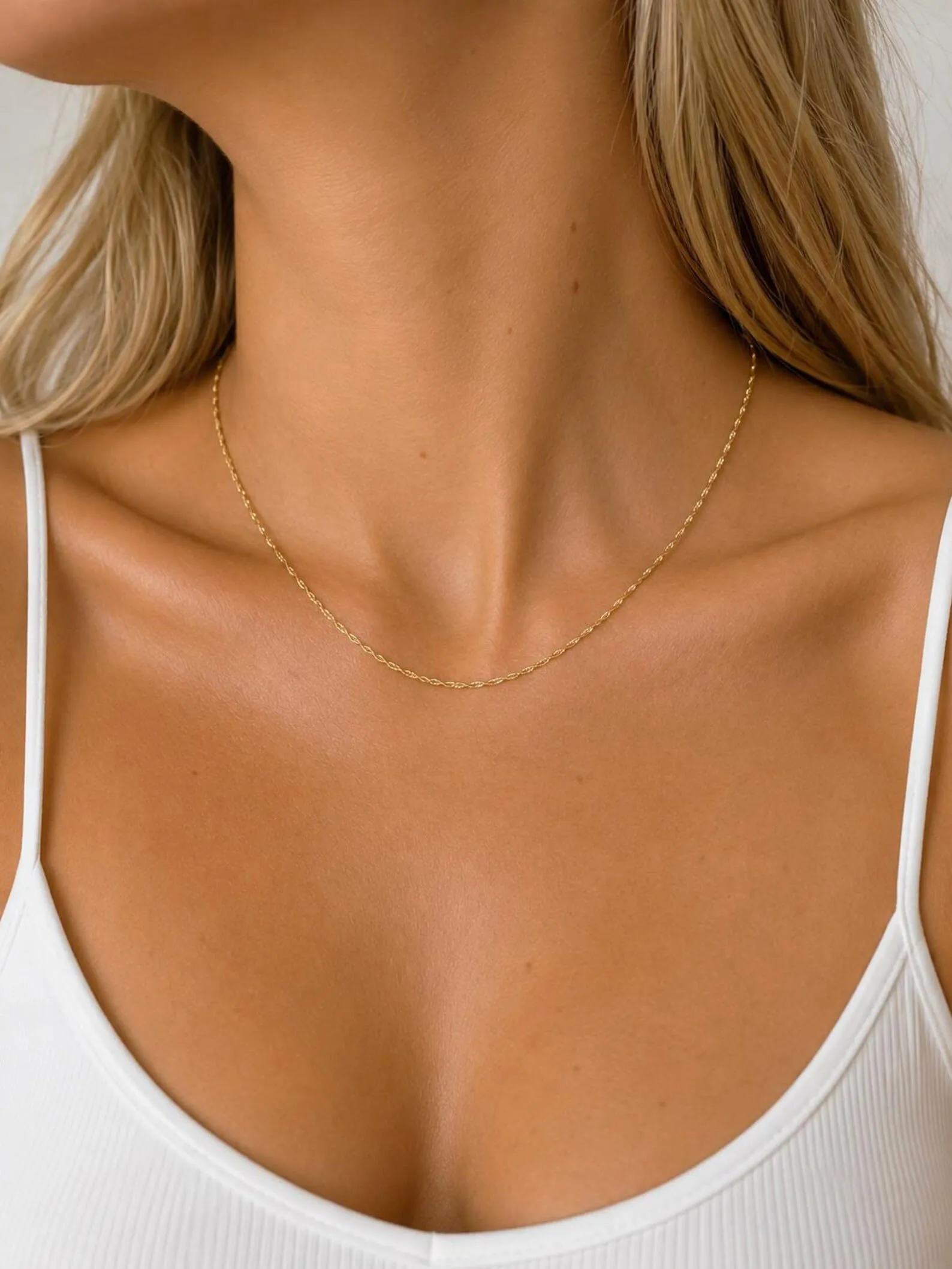 Rajputana Collana a Catena in Argento Color Oro per Donna - immagine 2