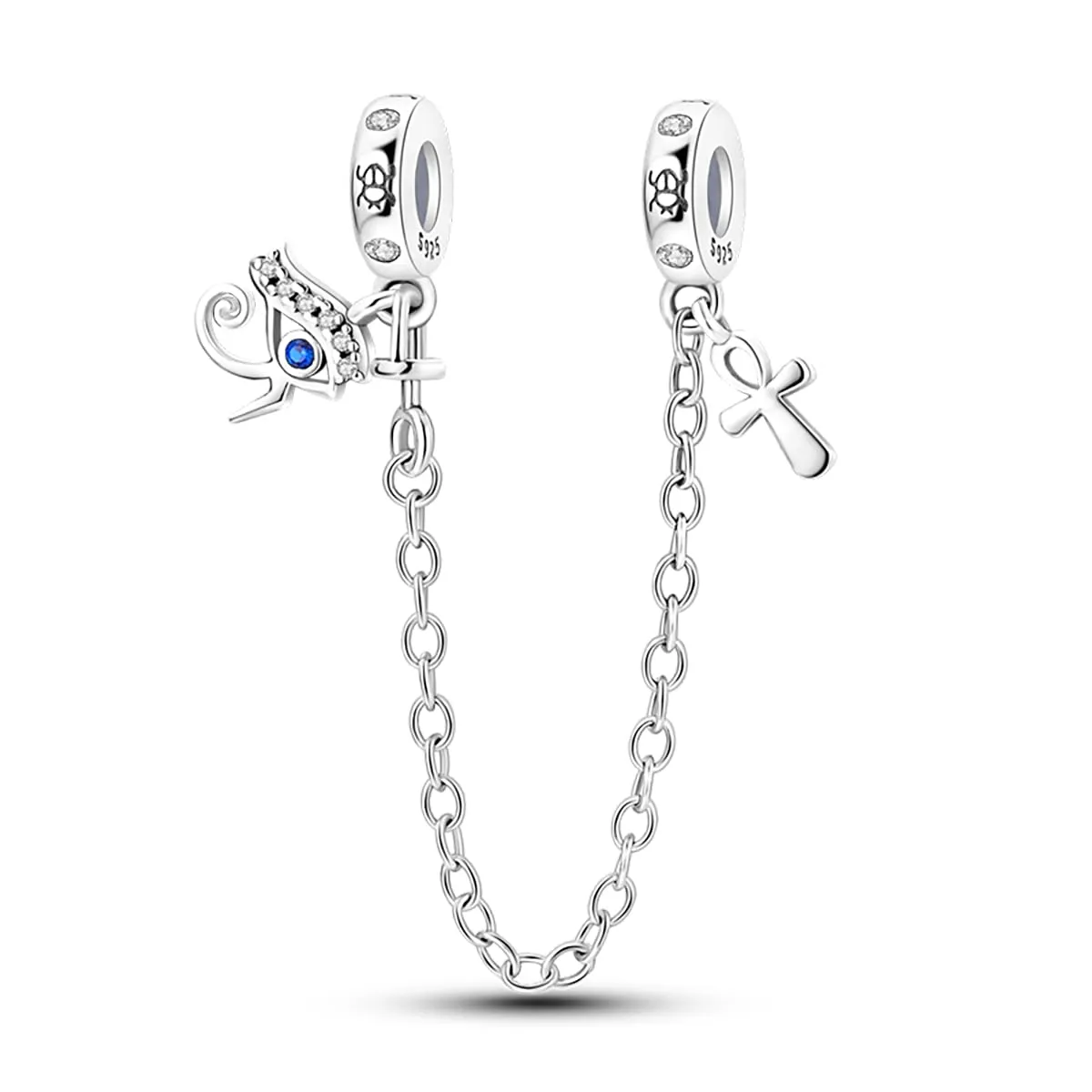 LNQOBU Catena di Sicurezza in Argento 925 con Ciondolo a Cuore, Compatibile con Pandora - immagine 2