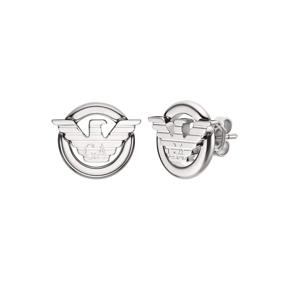Emporio Armani Orecchini Uomo in acciaio inossidabile, Argento cromato EGS3238040 - immagine 4