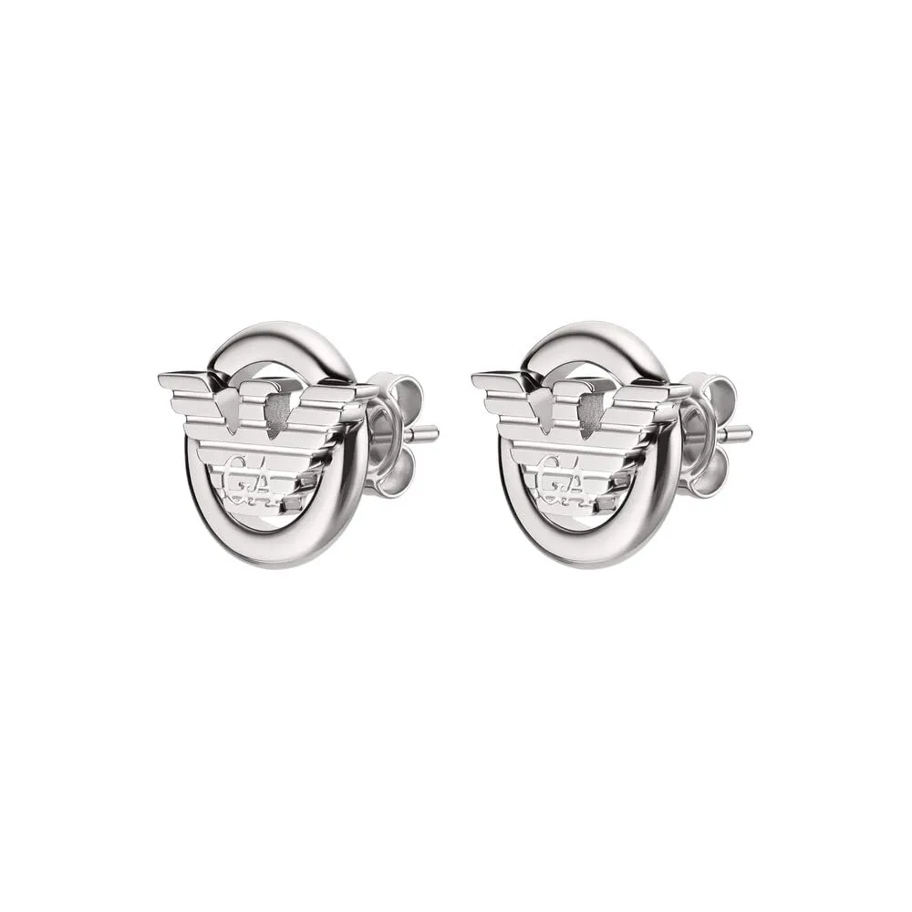 Emporio Armani Orecchini Uomo in acciaio inossidabile, Argento cromato EGS3238040 - immagine 5