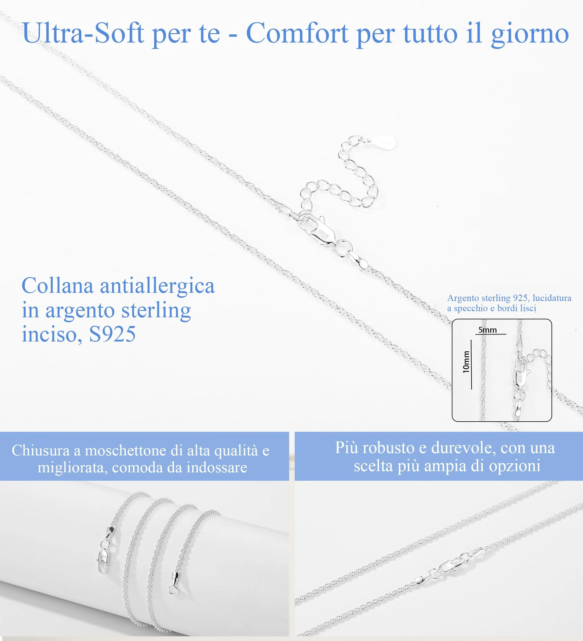 Rajputana Collana Catenina in Argento 925 per Donna - immagine 5