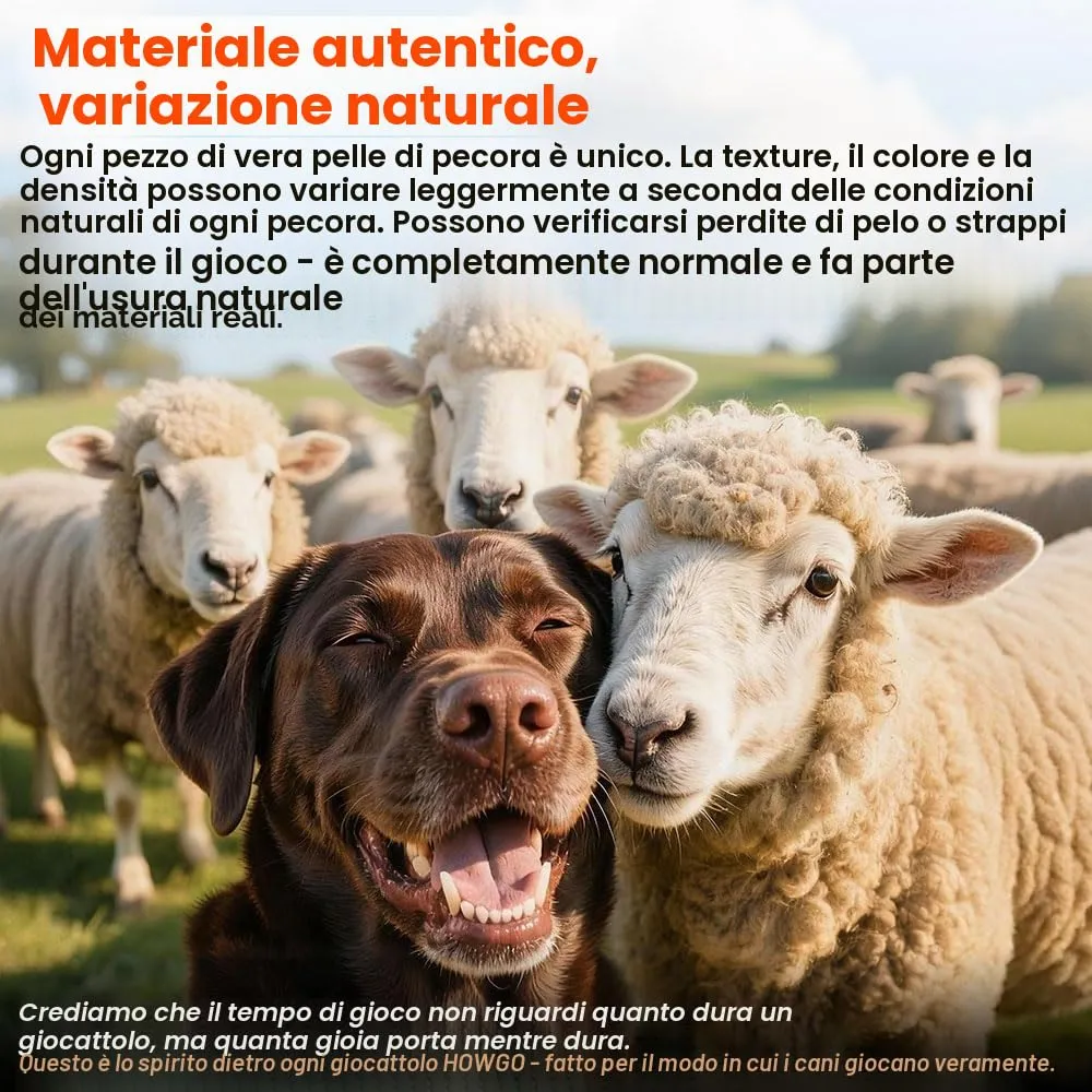 HOWGO Giocattolo di corda Bungee Chaser in pelle di pecora per cani, Verde, Lungo (senza palla di gomma) - immagine 5