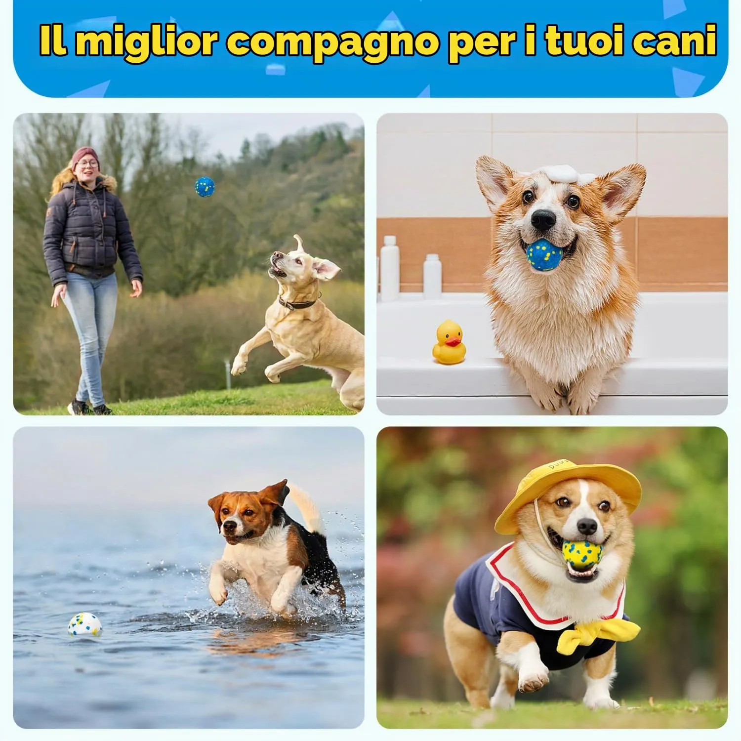 Nobleza Palline per Cani in E-TPU, 3 Pezzi, Ø 6.3cm - immagine 7