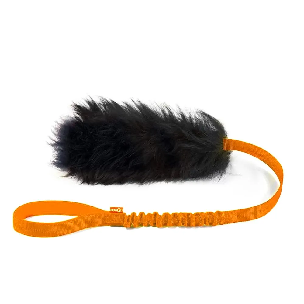 HOWGO Bungee Chaser Giocattolo di Corda per Cani in Pelle di Pecora (Arancione, Piccolo) - immagine 1