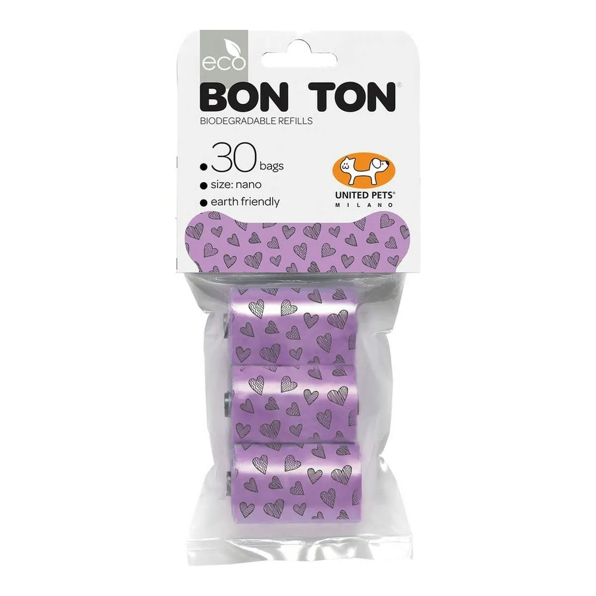 United Pets Refill Rosa per Bon Ton Nano, Sacchettini per Cani, 3 rotoli - immagine 1