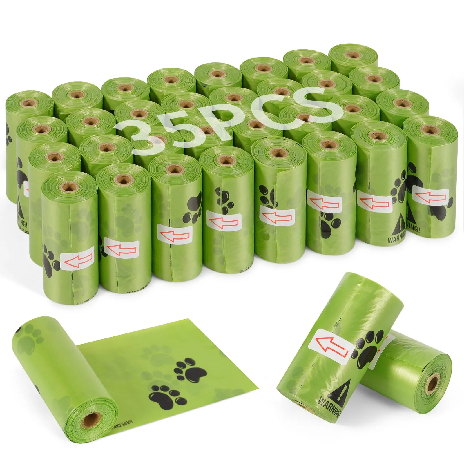 DEPAR Sacchetti per Escrementi di Cani Biodegradabili, 700 Pezzi, 35 Rotoli da 20, 30 x 22 cm, Verde - immagine 1