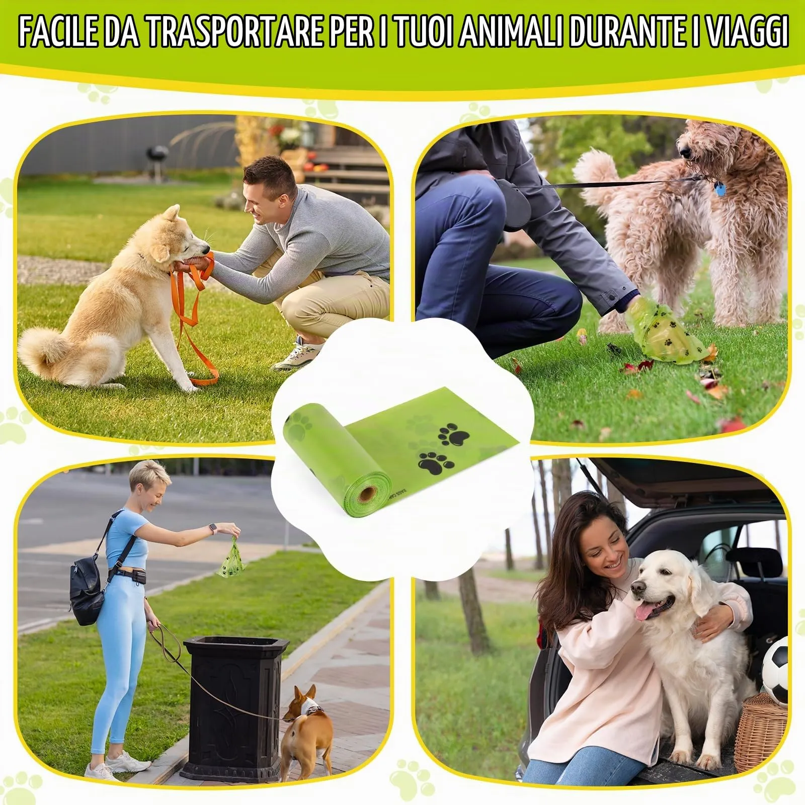 DEPAR Sacchetti per Escrementi di Cani Biodegradabili, 700 Pezzi, 35 Rotoli da 20, 30 x 22 cm, Verde - immagine 4