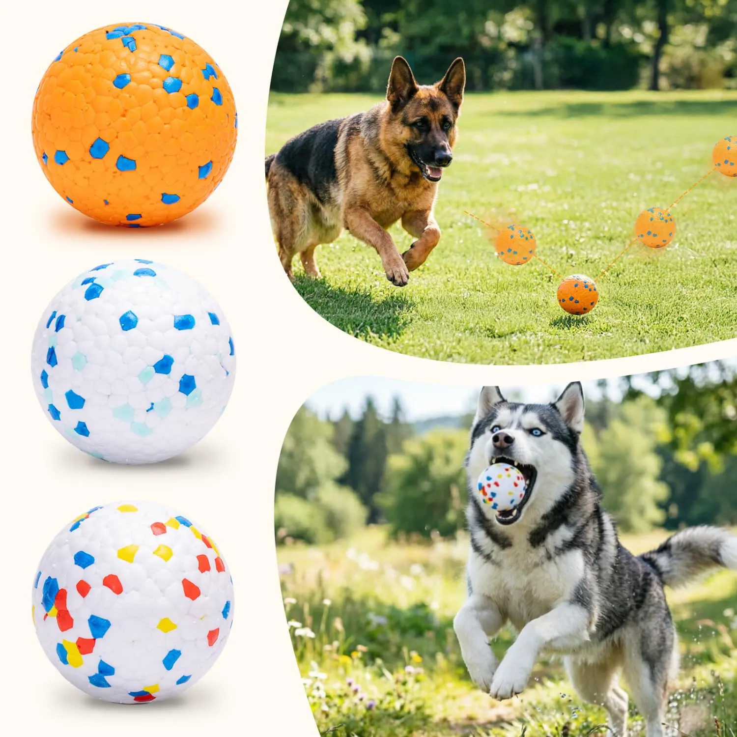 Nobleza Palline per Cani Indistruttibili, 3 Pezzi, Ø 7.6cm - immagine 7