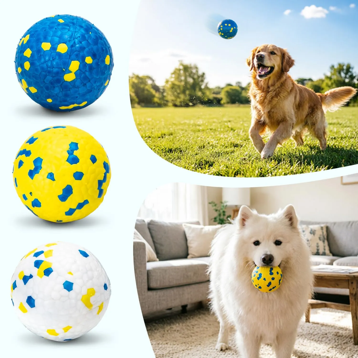 Nobleza Palline per Cani Indistruttibili, 3 Pezzi, Ø 7.6cm - immagine 8