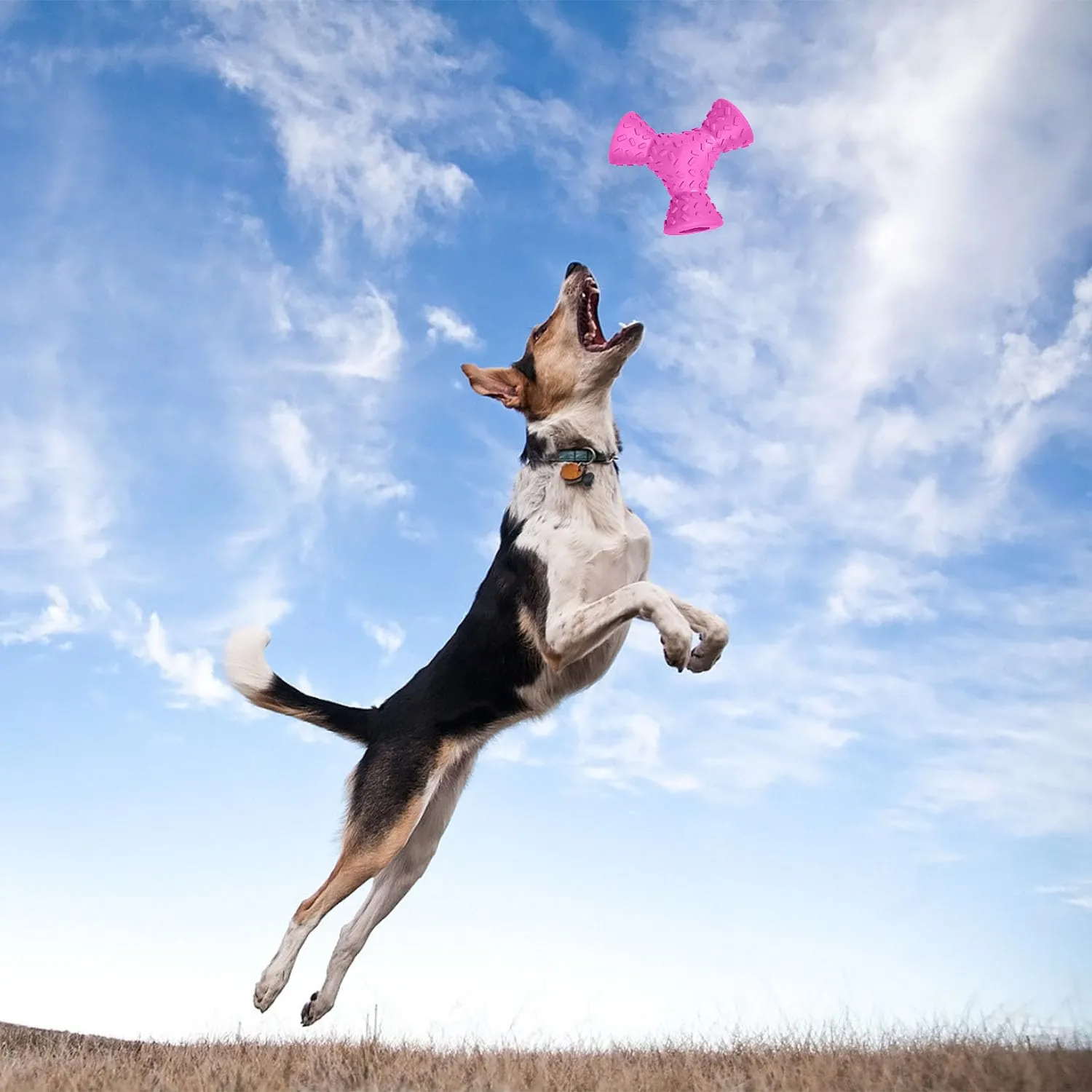 Autoau Giochi per Cani in Gomma Naturale, Palla Interattiva per Masticazione e Pulizia Denti, per Cani Aggressivi di Media e Grande Taglia - immagine 5