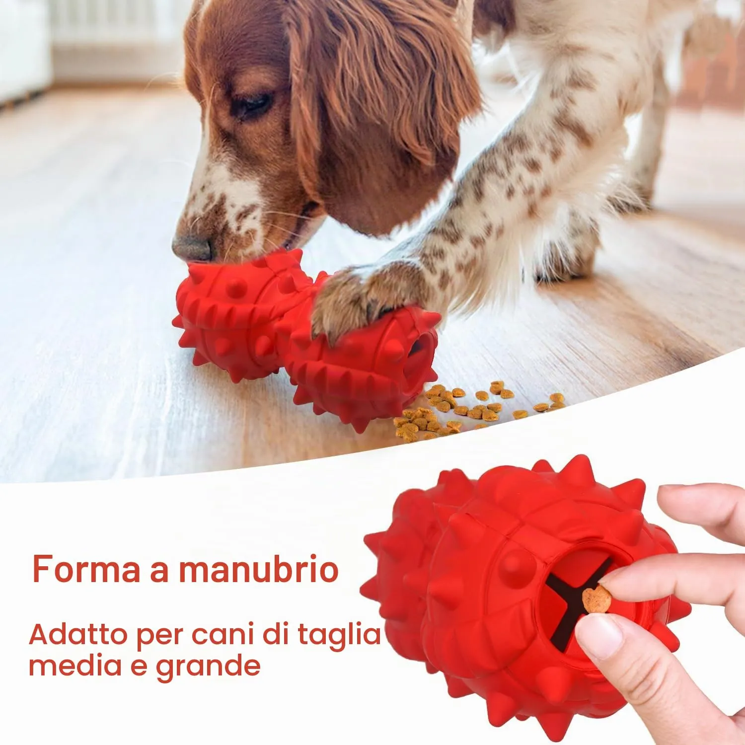 Autoau Giochi per Cani in Gomma Naturale, Palla Interattiva per Masticare e Pulizia Denti per Cani Aggressivi di Media e Grande Taglia - immagine 4