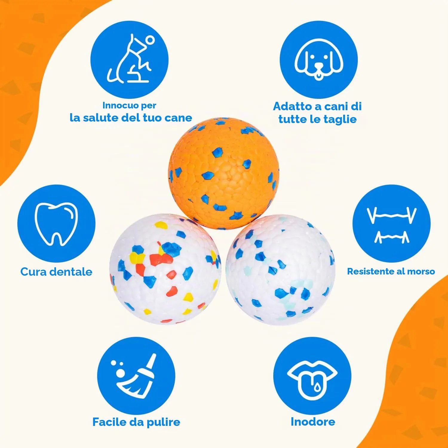 Nobleza Palline per Cani Indistruttibili, 3 Pezzi, Ø 7cm - immagine 7