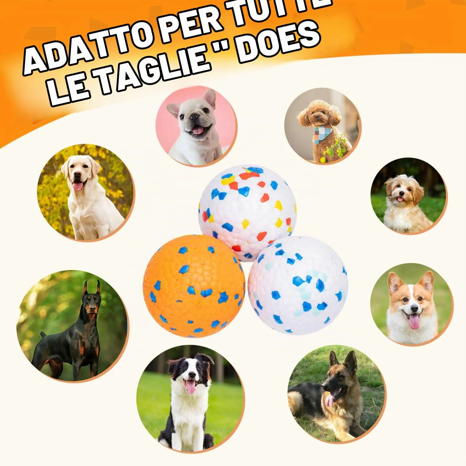 Nobleza Palline per Cani Indistruttibili, 3 Pezzi, Ø 6,3cm - immagine 7