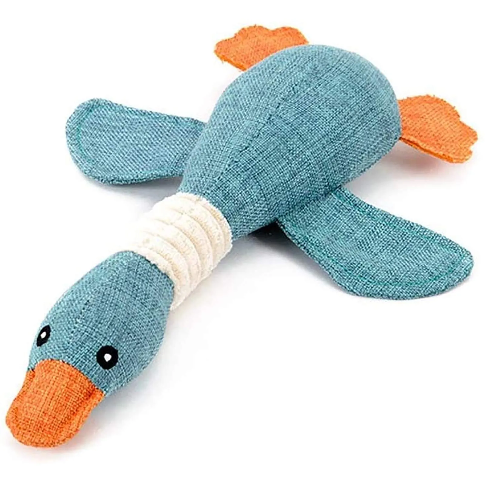 Vitscan Giocattolo per cani a forma di oca, peluche cigolante per cani di taglia piccola, media e grande - immagine 1