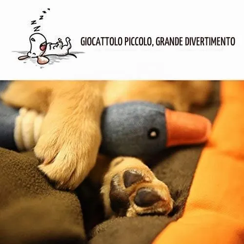 Vitscan Giocattolo per cani a forma di oca, peluche cigolante per cani di taglia piccola, media e grande - immagine 2