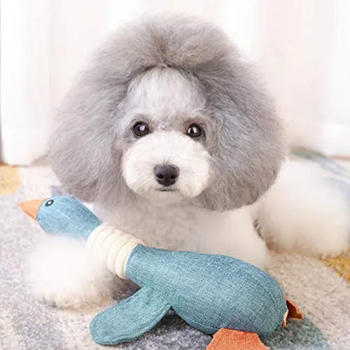 Vitscan Giocattolo per cani a forma di oca, peluche cigolante per cani di taglia piccola, media e grande - immagine 6