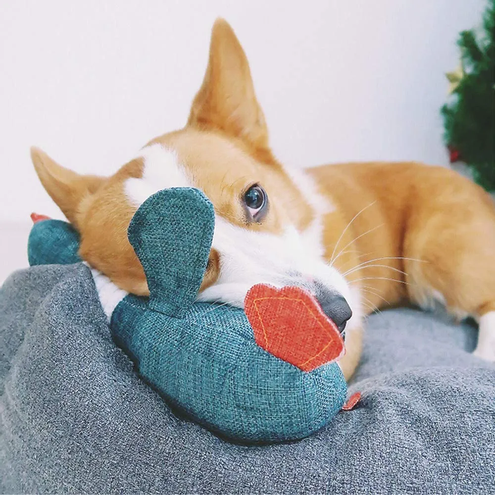 Vitscan Giocattolo per cani a forma di oca, peluche cigolante per cani di taglia piccola, media e grande - immagine 7