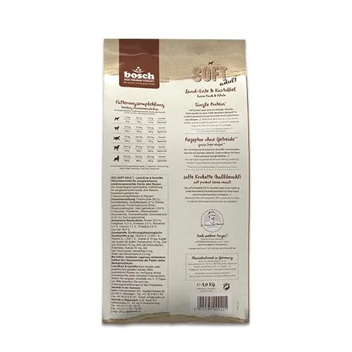 Bosch HPC Soft Terra Anatra e Patata Cibo Semi-umido per Cani Adulti, Senza Cereali, 2500 g - immagine 4