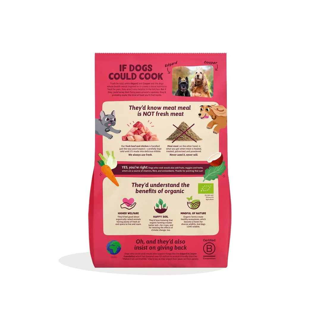 Edgard & Cooper Crocchette per Cani Adulti, Manzo e Pollo Bio, senza cereali, 7kg - immagine 2
