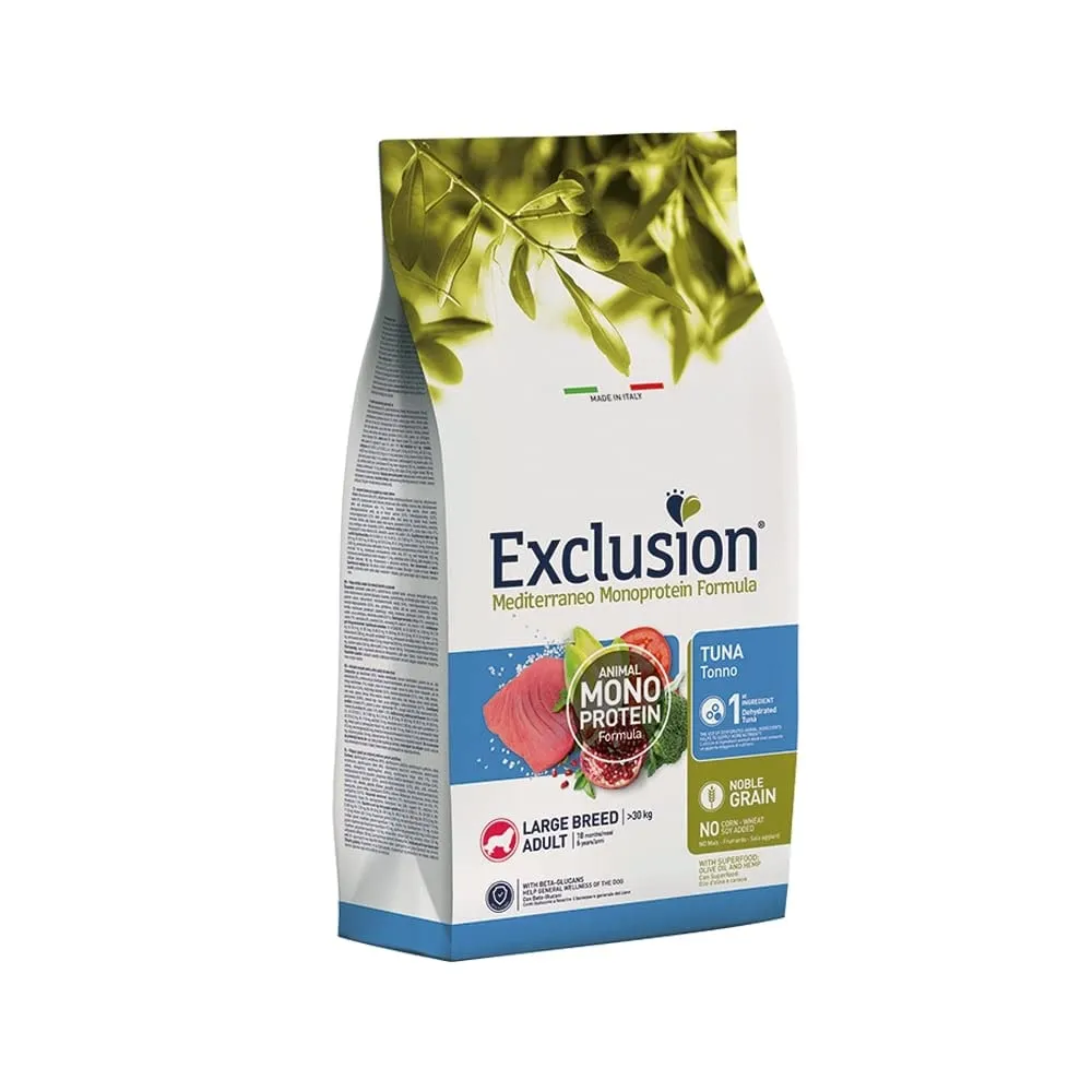 Exclusion Diet Mediterraneo Grana Nobile Tonno Adult Large 12 kg - immagine 1