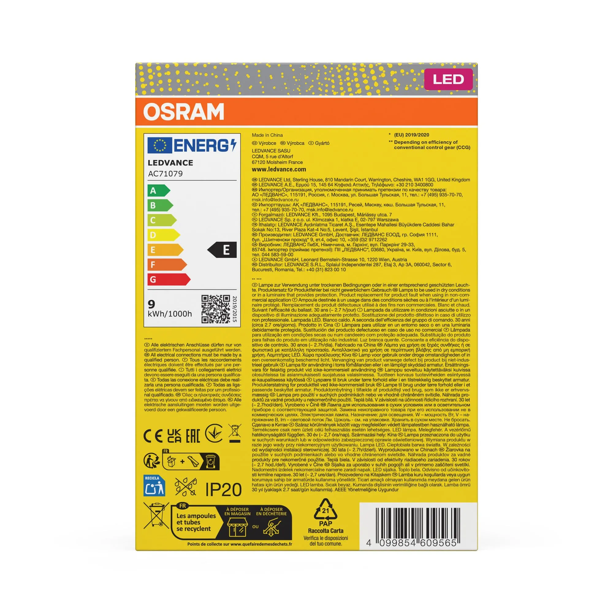 Osram Dulux D LED 9W G24D-3 3000K (Sostituzione 26W) Pack 3 - immagine 3