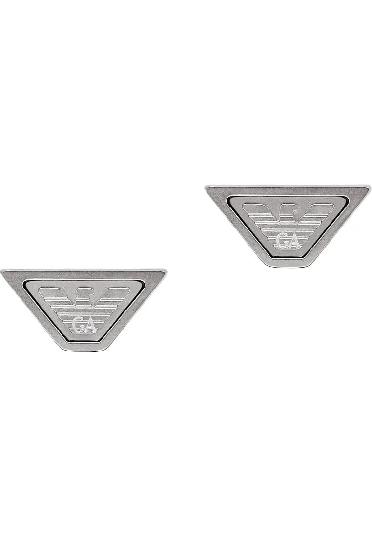 Emporio Armani Orecchini Uomo in Acciaio Inossidabile, Argento Artico EGS3130040 - immagine 4