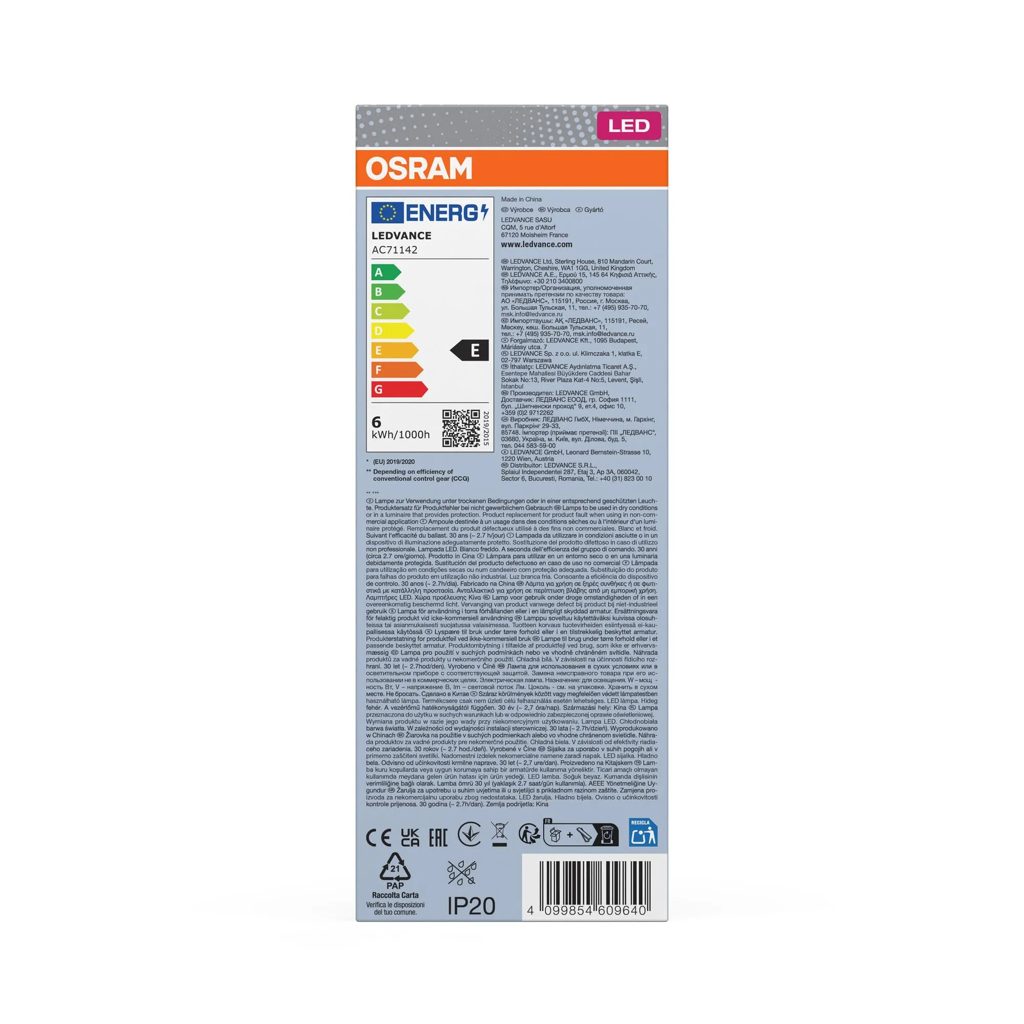 Osram Dulux S11 LED Compact Lamp 6W G23 4000K (3 Pack) - immagine 3