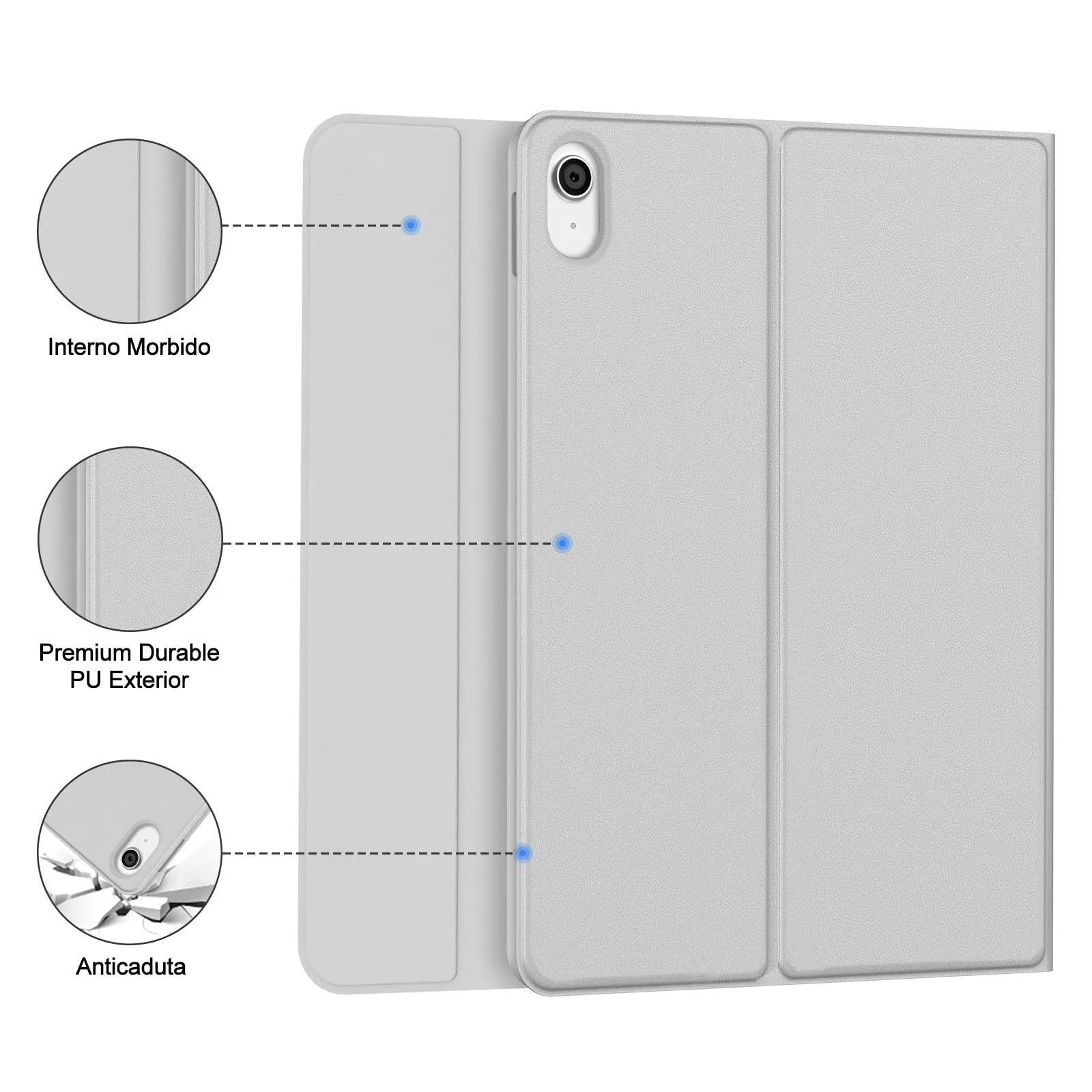 IVEOPPE Tastiera con Touchpad e Custodia per iPad 11 Generazione 11" (2025) e iPad 10 Generazione 10.9" (2022) - immagine 8