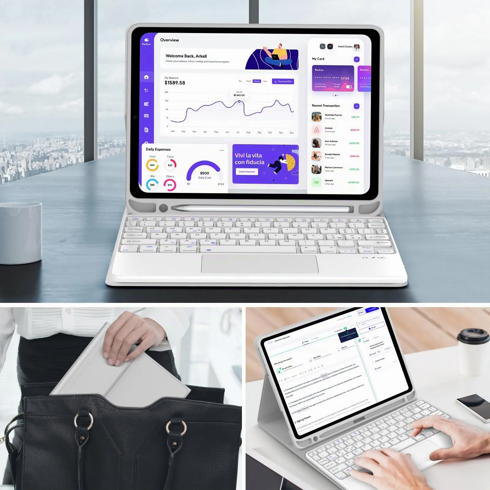 IVEOPPE Tastiera con Touchpad e Custodia per iPad 11 Generazione 11" (2025) e iPad 10 Generazione 10.9" (2022) - immagine 9
