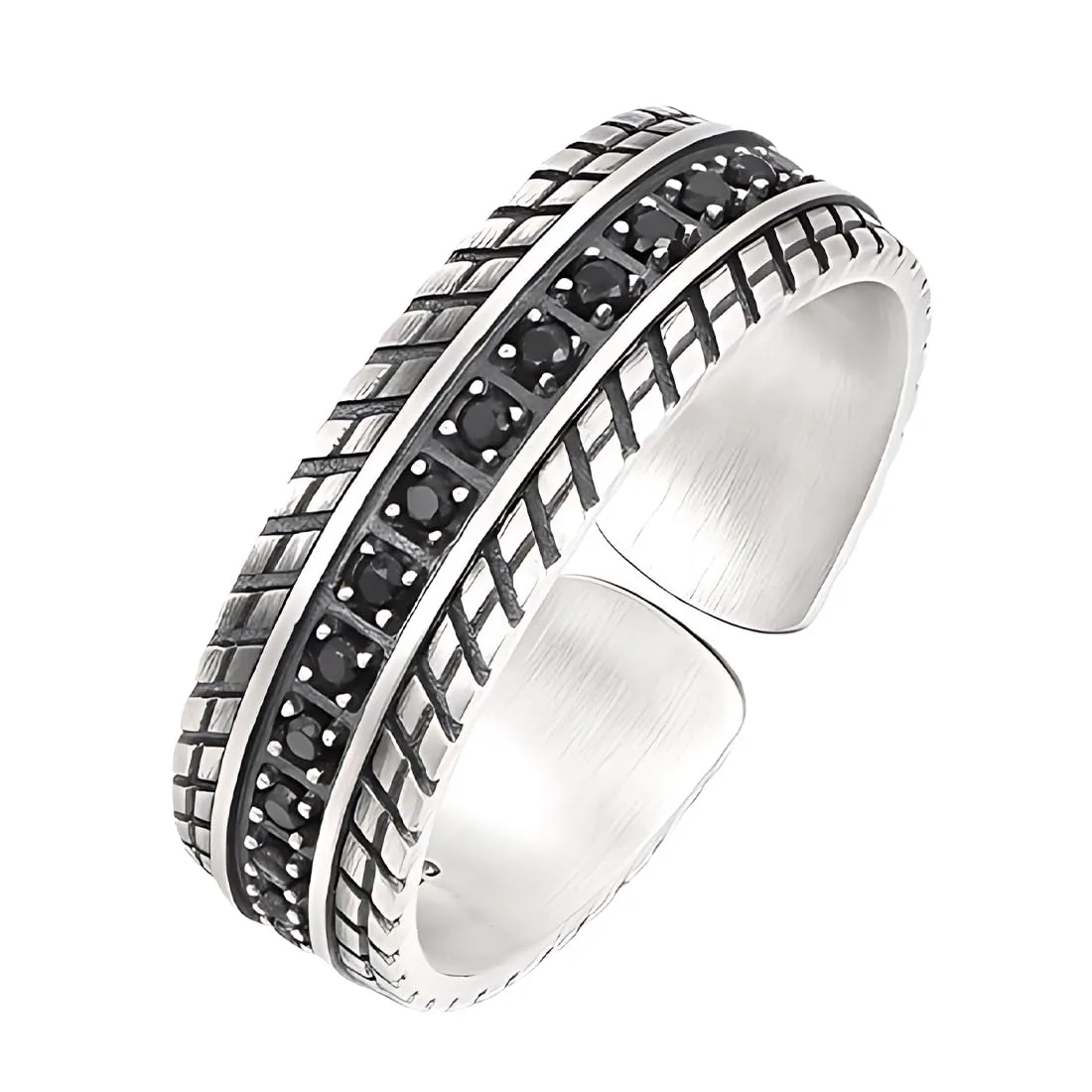 ARHZ Anello Vintage Regolabile Pneumatico per Uomo e Donna, 7 mm, Rame - immagine 1