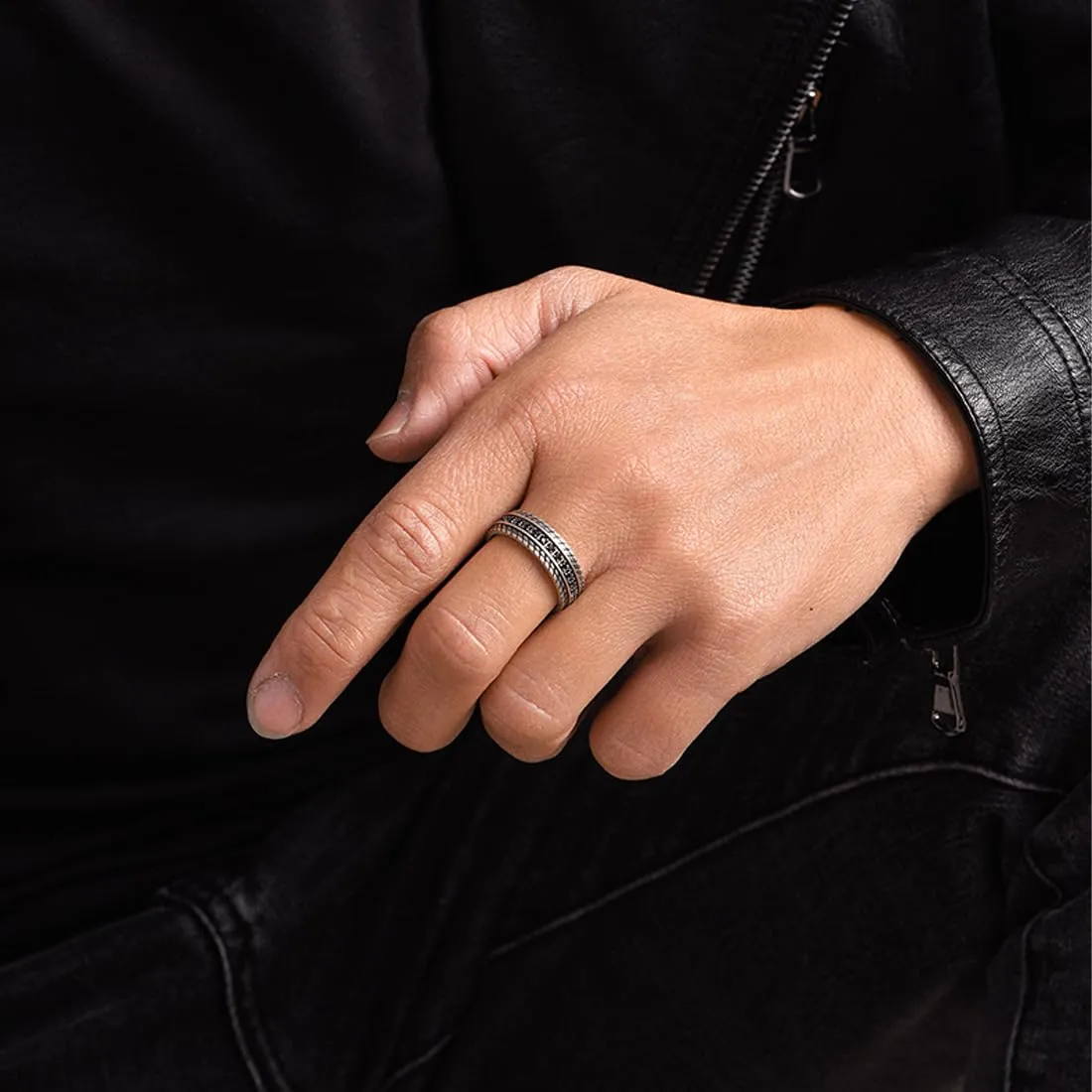 ARHZ Anello Vintage Regolabile Pneumatico per Uomo e Donna, 7 mm, Rame - immagine 6