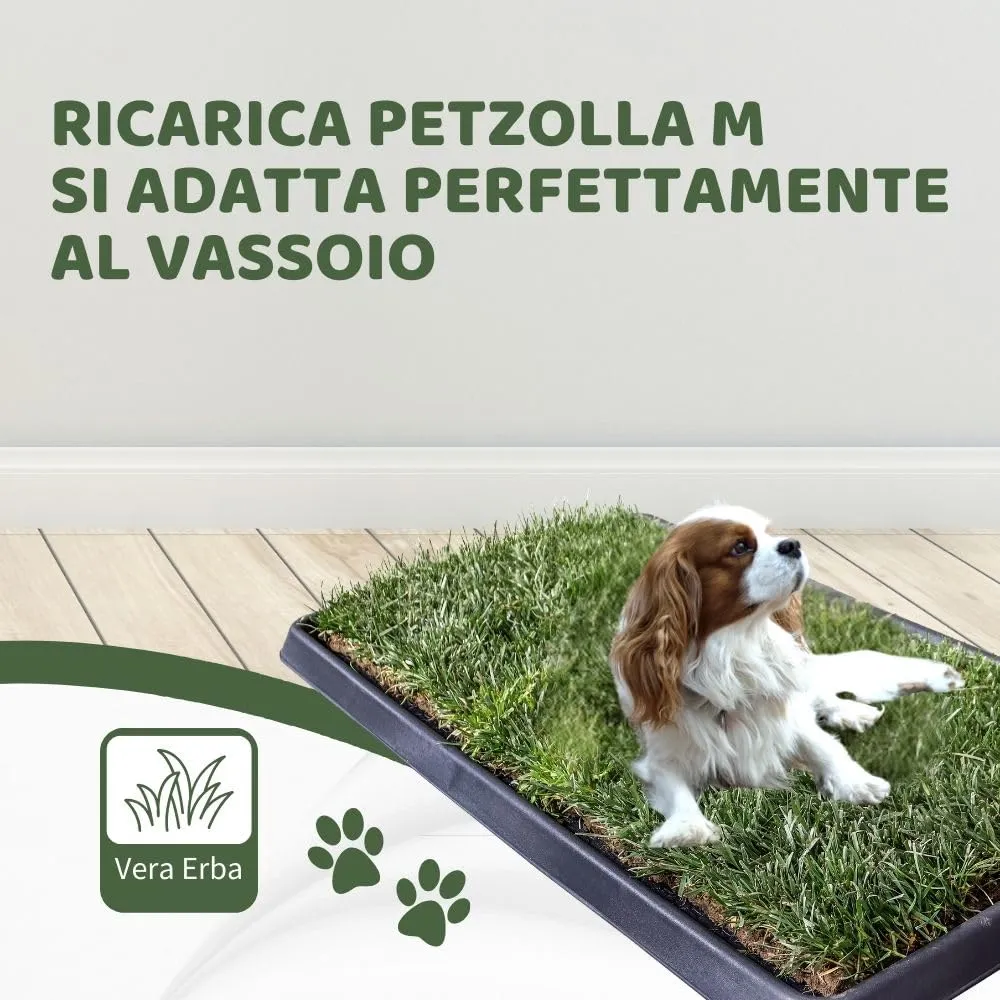 PetZolla Ricarica M Traversina in vero prato per cani e gatti 92x52cm - immagine 3