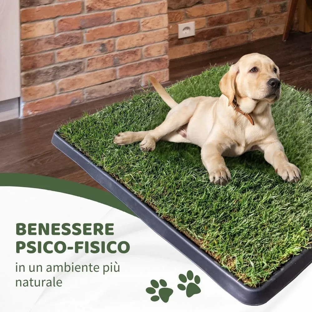 PetZolla Kit XL - Lettiera per cani in vera erba con vassoio 100x90 cm - immagine 7