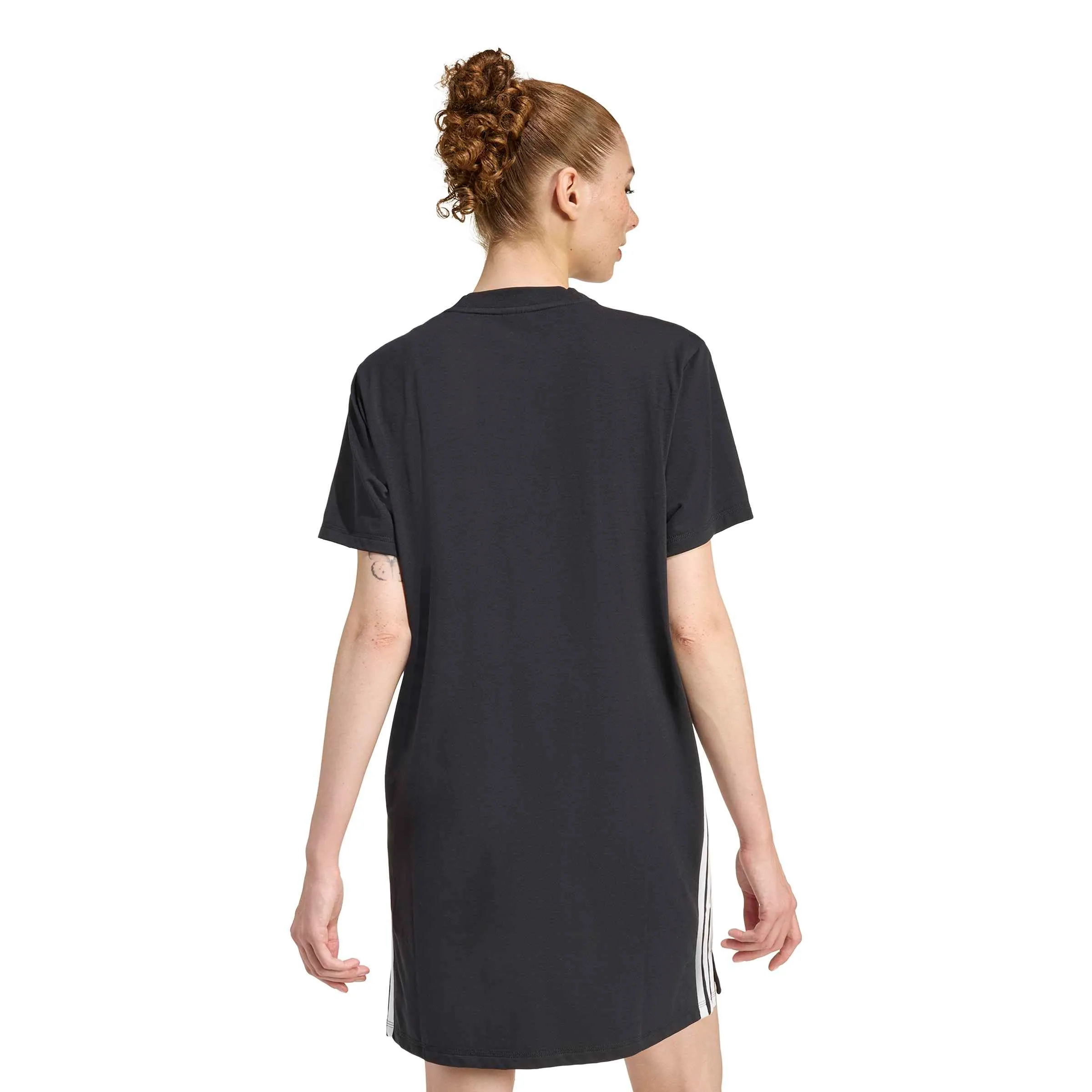 adidas Donna Essentials 3-Stripes Dress, Black/White, XS - immagine 2