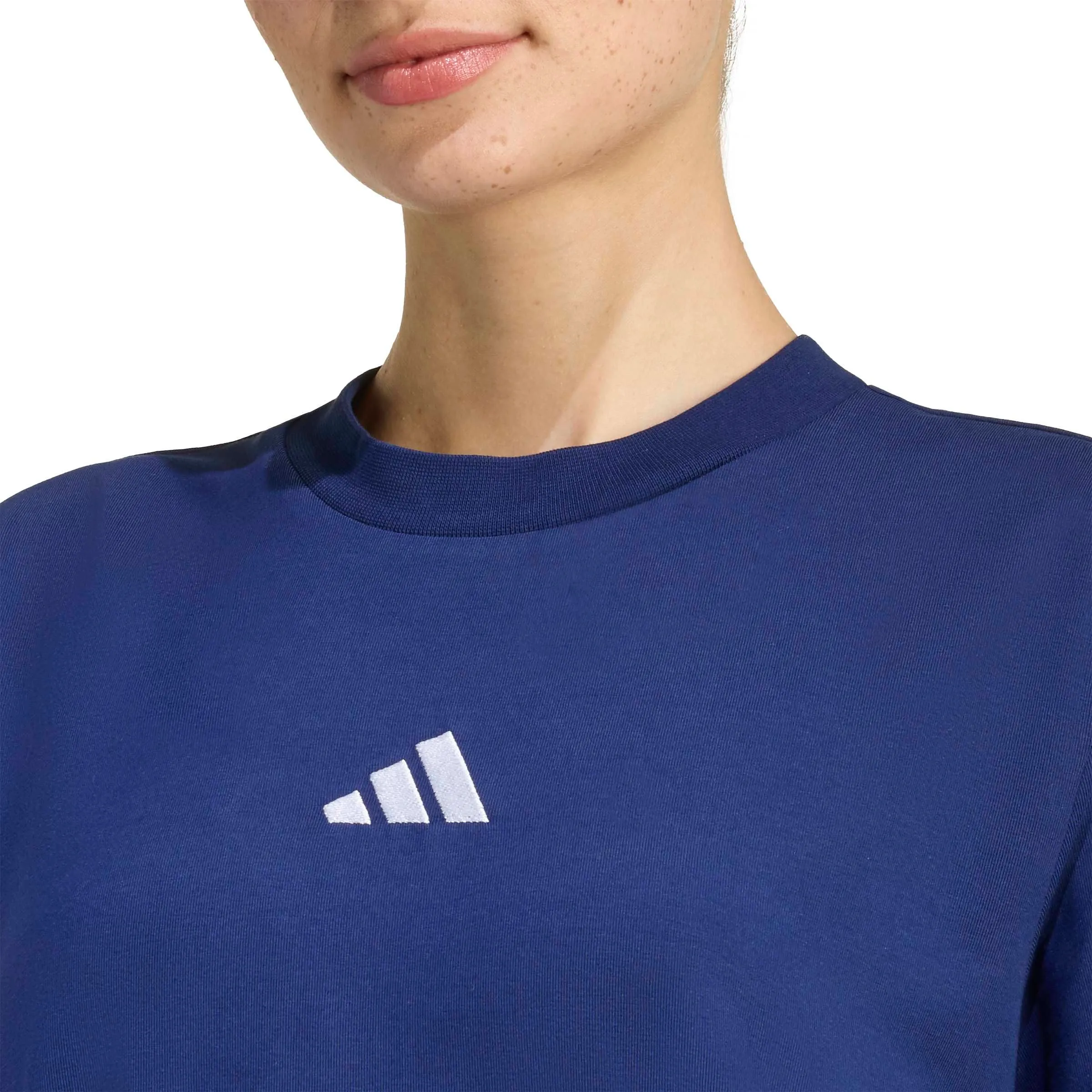 adidas Donna Essentials 3-Stripes Dress, Dark Blue/White, XXS - immagine 4