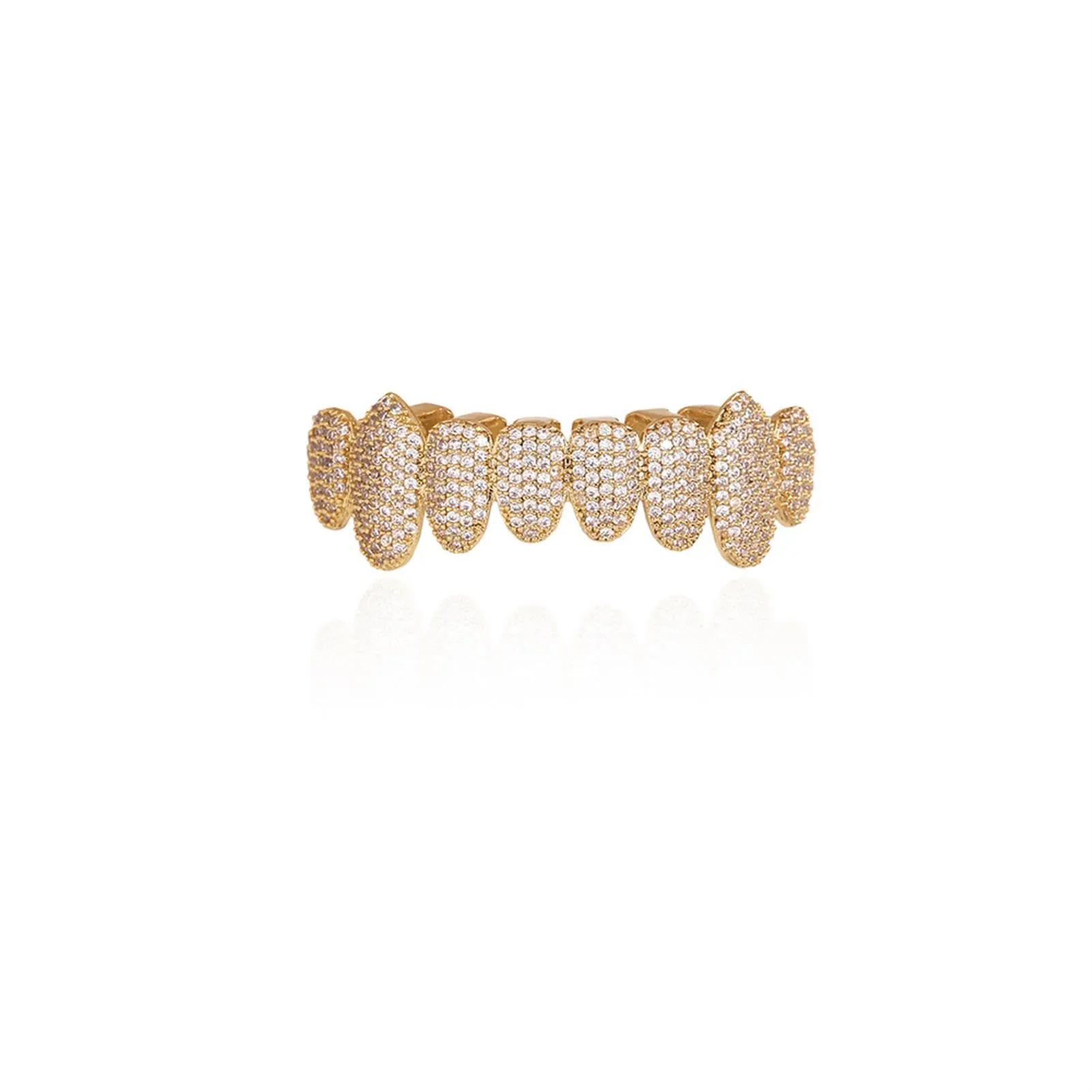 Generic Hip Hop Grillz 18K Gold Plated for Lower Teeth - immagine 1