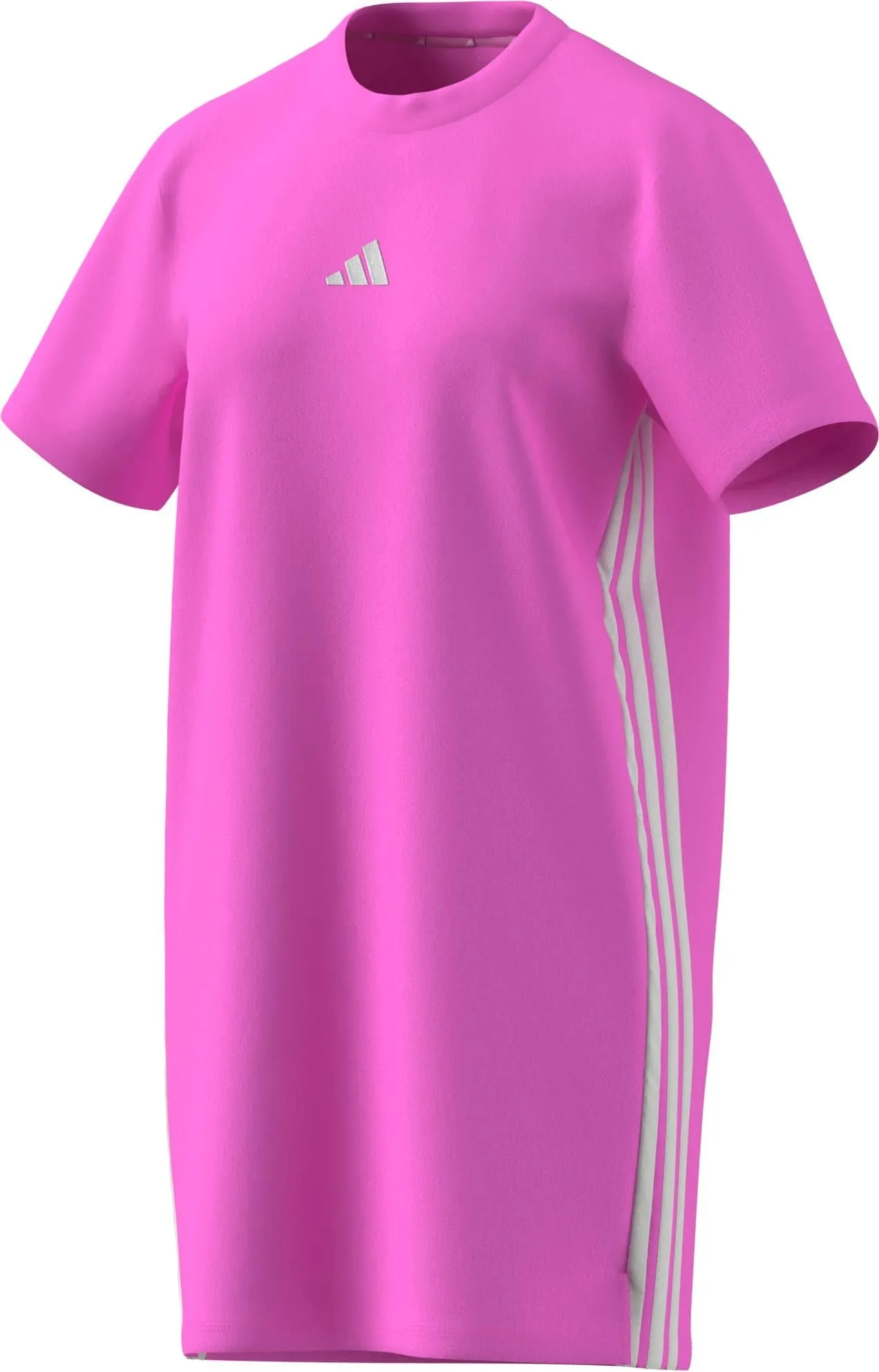 adidas Women's Essentials 3-Stripes T-Shirt Tropic Bloom/White S - immagine 3