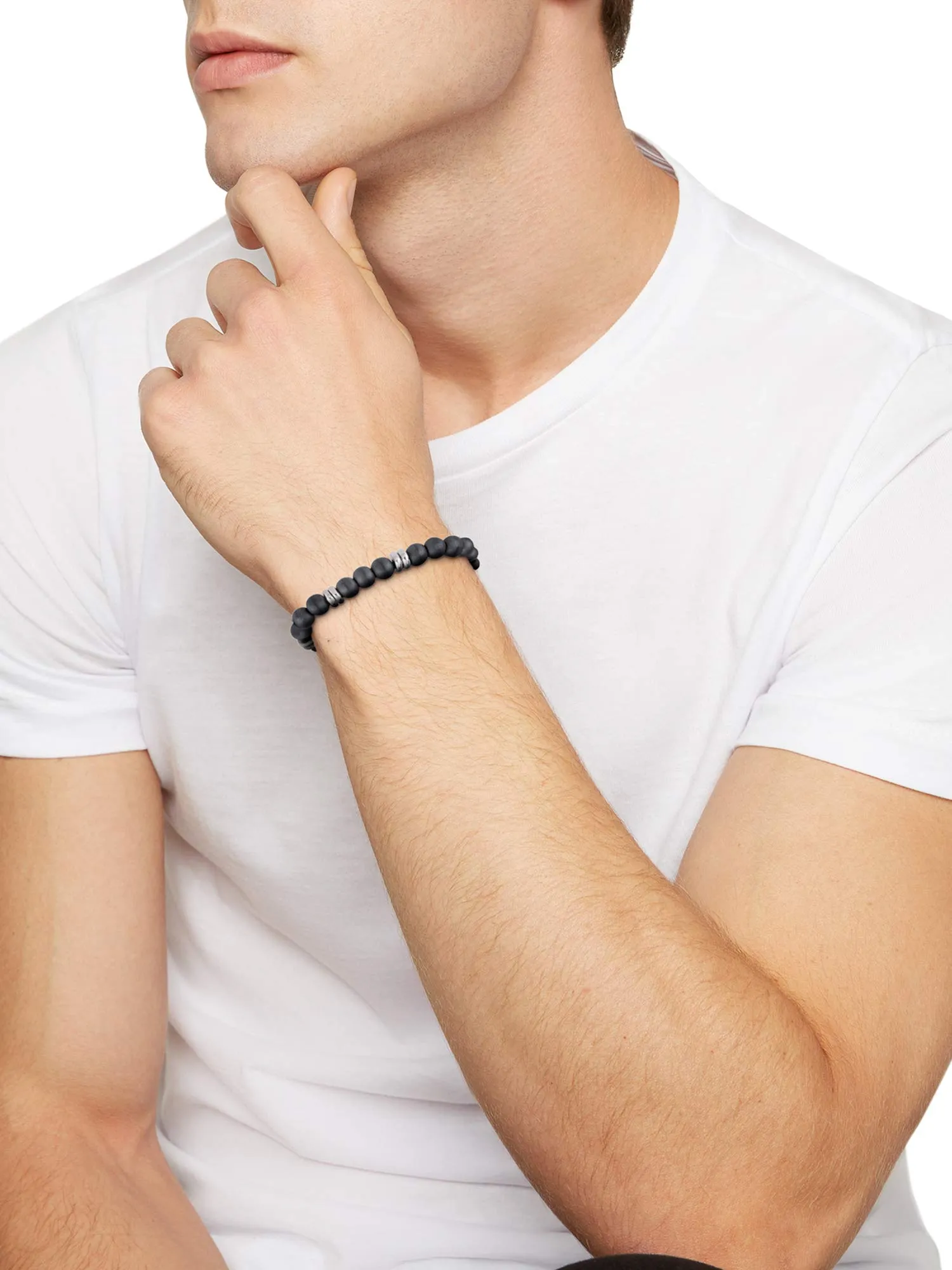 Breil Artha Bracciale Uomo in Acciaio IP Gun ed Ematite, Grigio, 17-22 cm - immagine 2