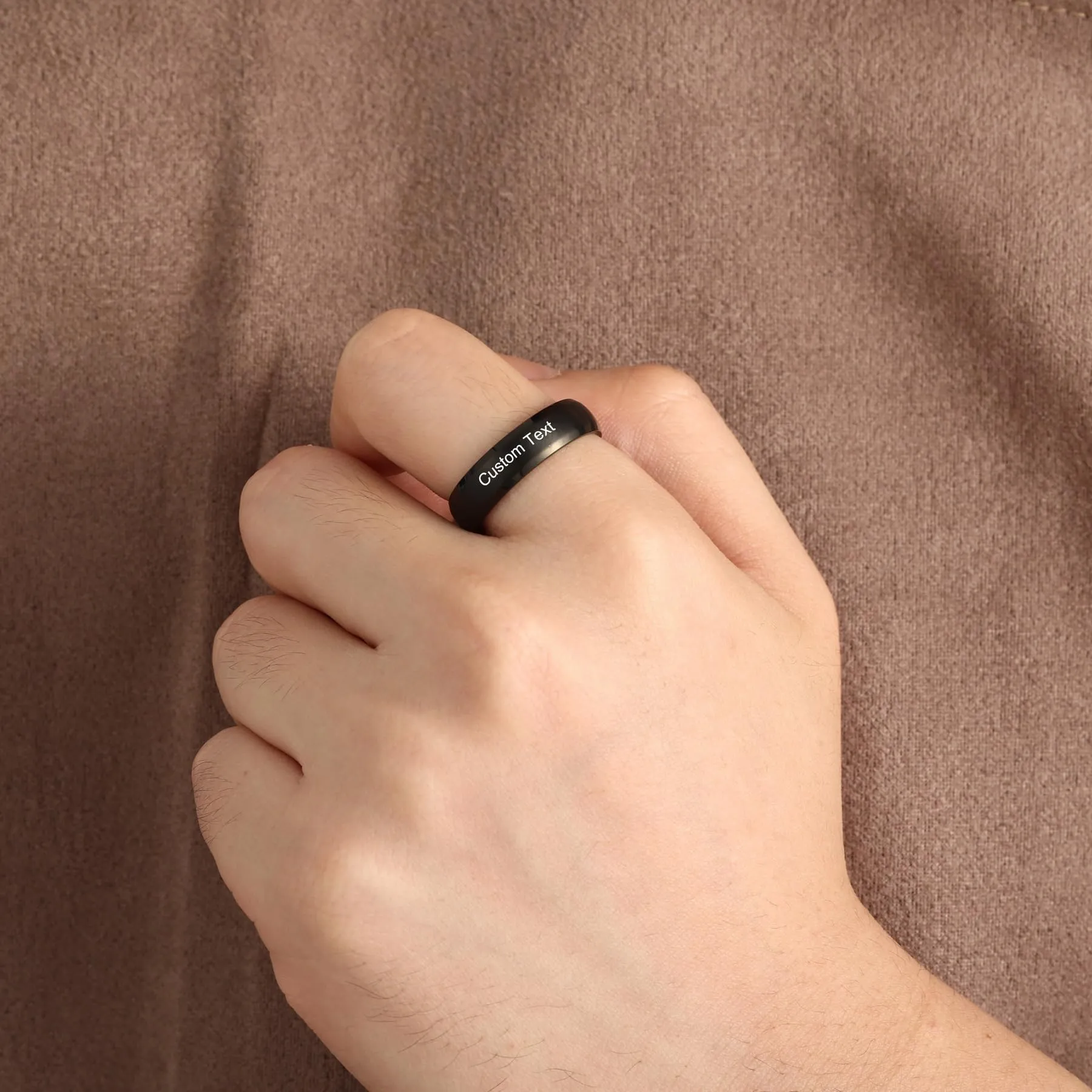 MeMeDIY Anelli in Acciaio Inossidabile Personalizzati con Incisione Style D3-12# - immagine 3