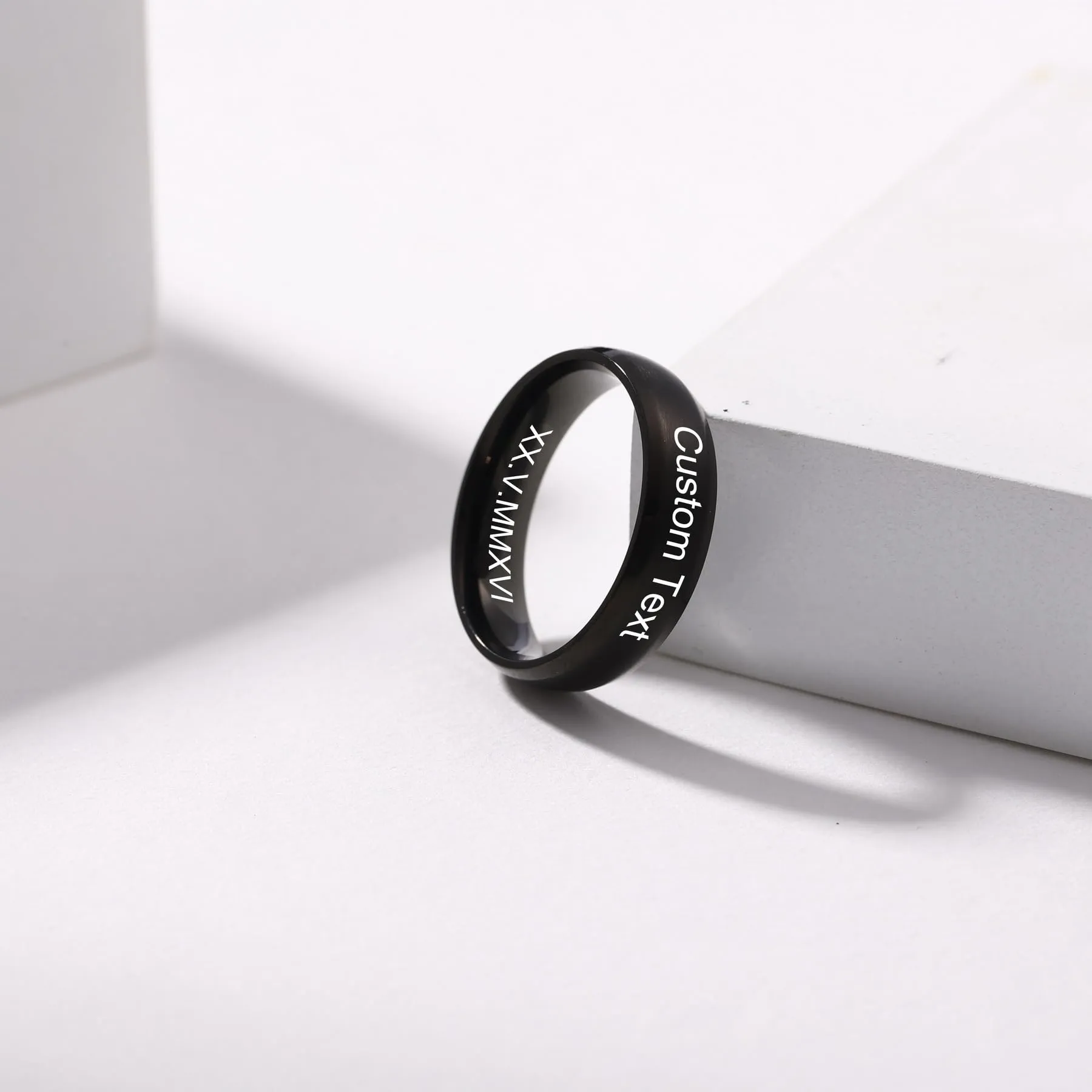 MeMeDIY Anelli in Acciaio Inossidabile Personalizzati con Incisione - Style D3-7# - immagine 4