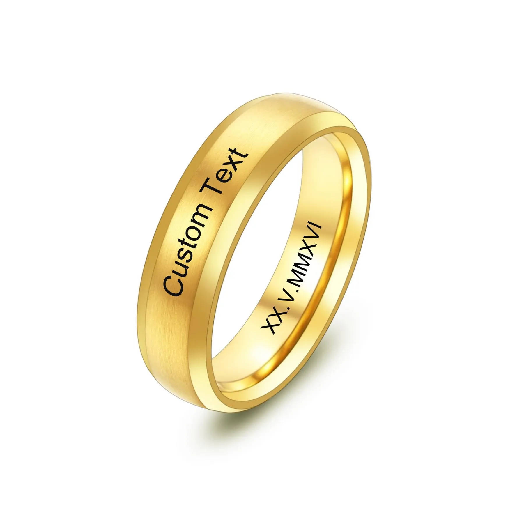 MeMeDIY Anelli in Acciaio Inossidabile Personalizzati con Incisione - Style D2-9# - immagine 1