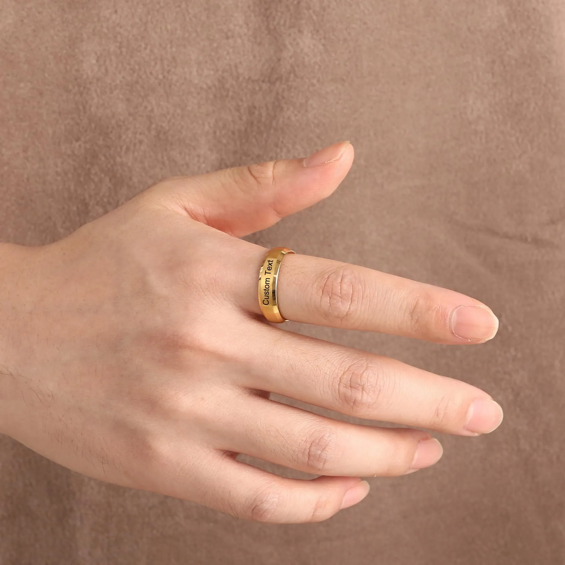 MeMeDIY Anelli in Acciaio Inossidabile Personalizzati con Incisione - Style D2-9# - immagine 3