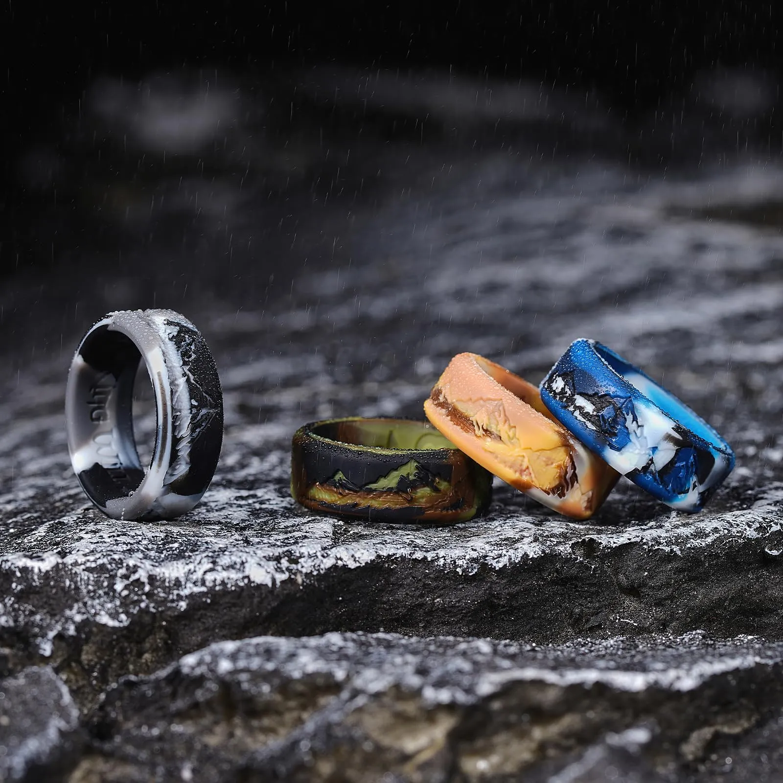 King Will Fedi nuziali da uomo in silicone, 8 mm, comfort fit, 54.3 (17.3) - immagine 3
