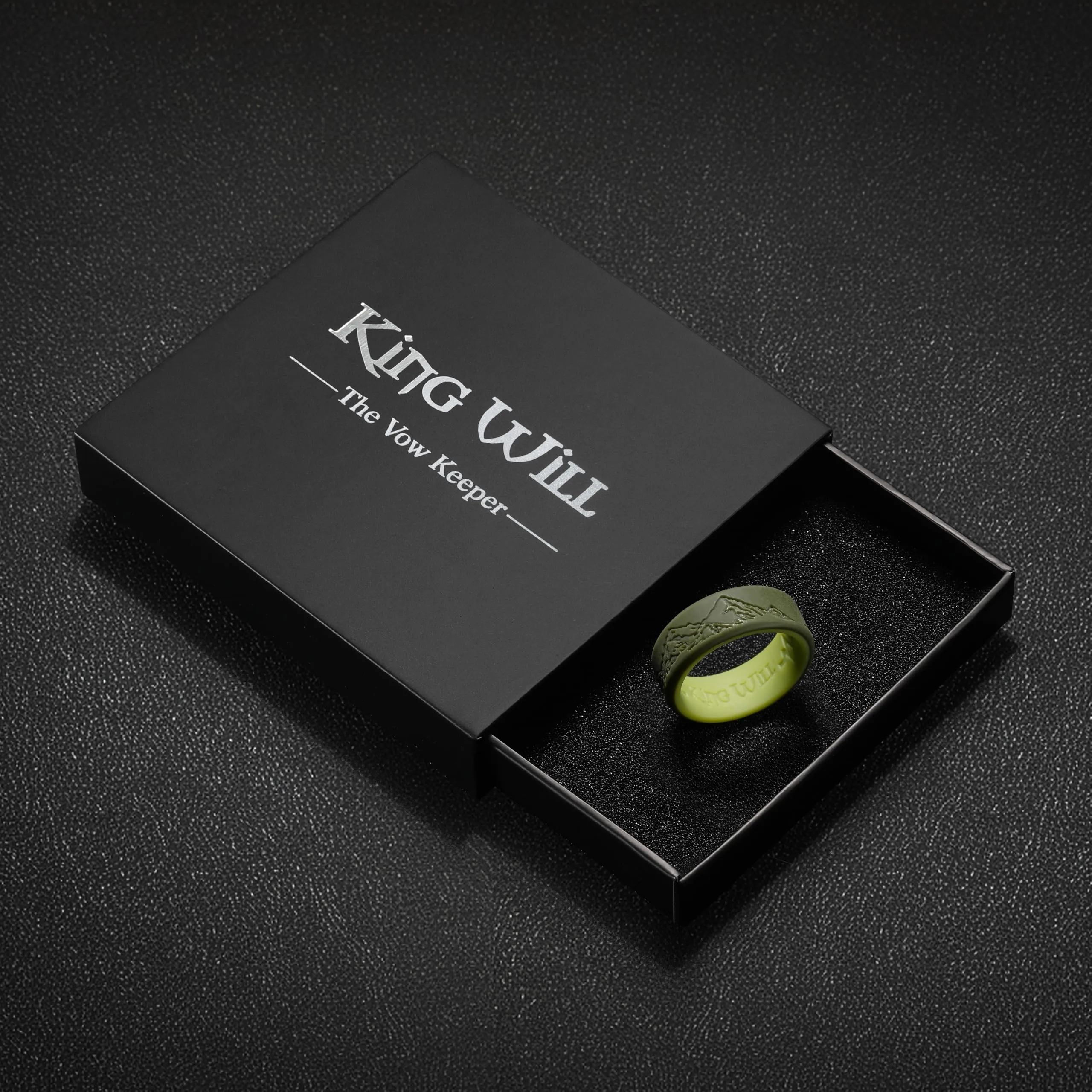King Will Fedi Nuziali da Uomo in Silicone, 8 mm, Comfort Fit, 59.4 (18.9) - immagine 6