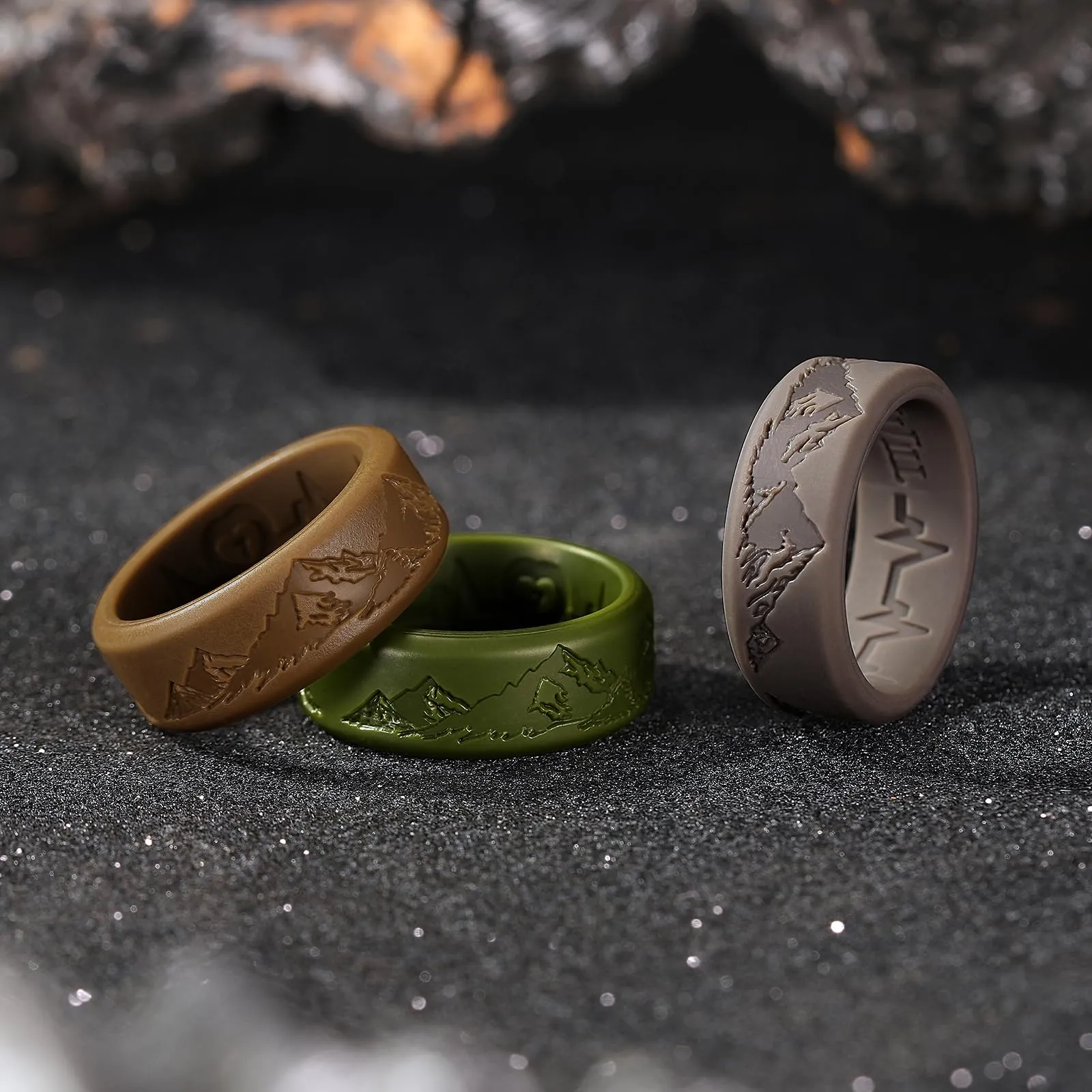 King Will Fedi Nuziali da Uomo in Silicone, 8 mm, Comfort Fit, 56.9 (18.1) - immagine 3